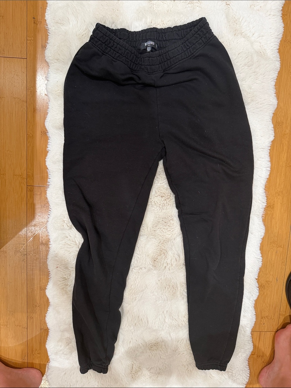 Missguided Tall Black Elastic Waist Jogger Bottoms